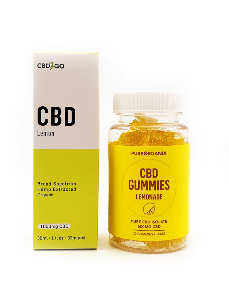 CBD-Lemon-Broad-Spectrum-1000mg-with-CBD-Lemonade-Gummies CBD gummies Canada CBD2GO