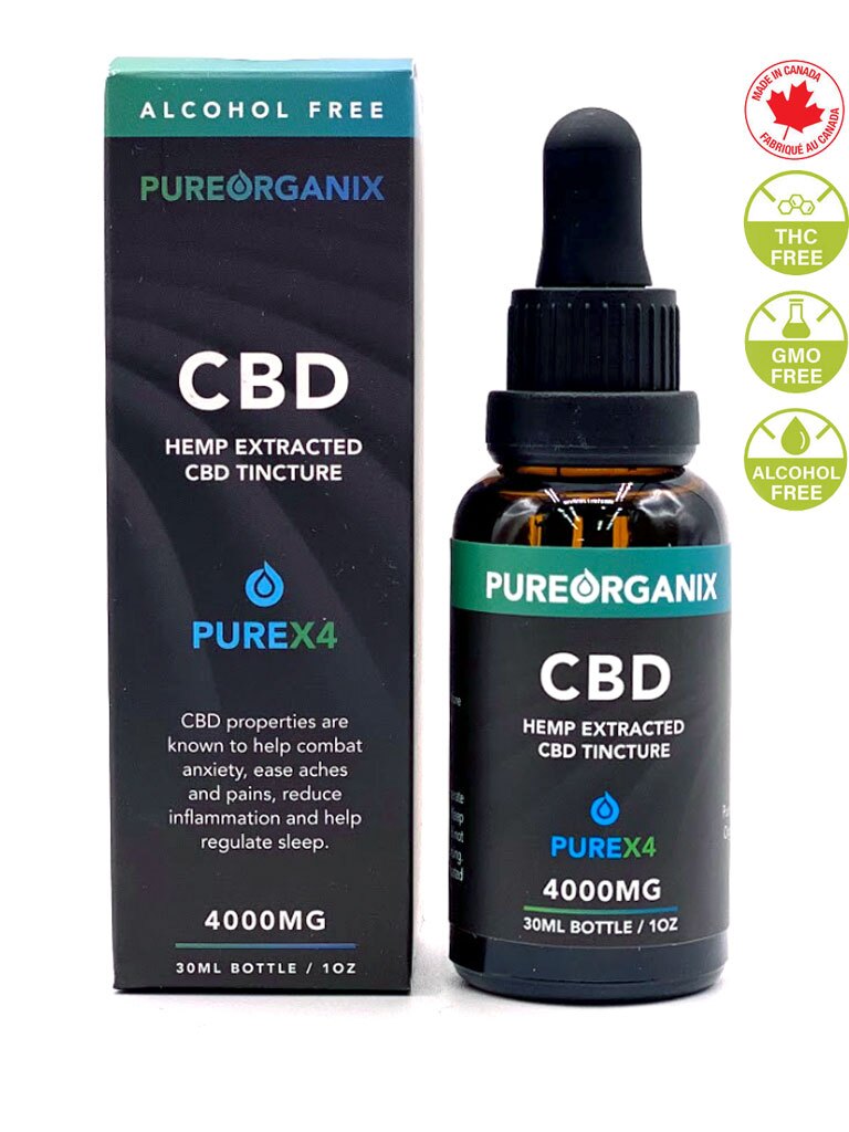 pureorganix-x4-4000mg-cbd CBD oil tinctures Canada