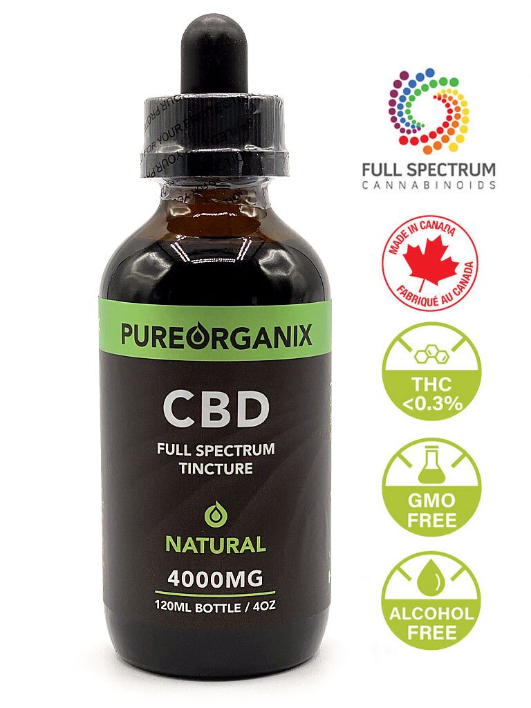 pureorganix-4000mg-full-spectrum-cbd-oil-canada-120-ml-bottle full spectrum CBD oil tinctures
